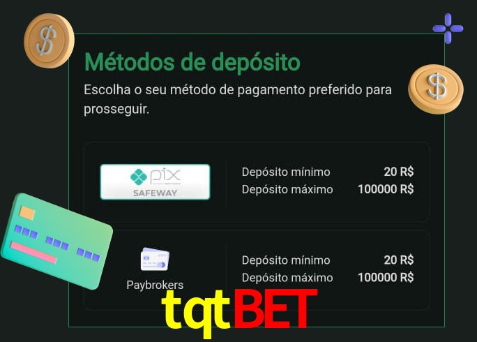 O cassino tqtbet oferece uma grande variedade de métodos de pagamento